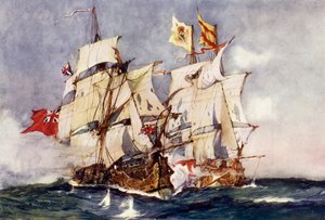 Centurion Ansona zdobywa hiszpański galeon Nuestra Senora de Cabadonga, 1743 r.